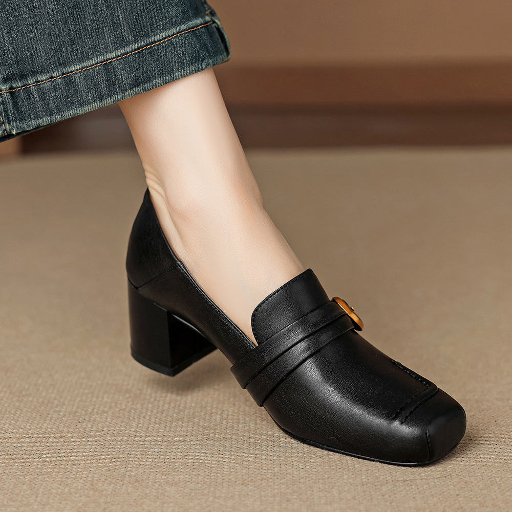 Sazia Genuine Leather Heels