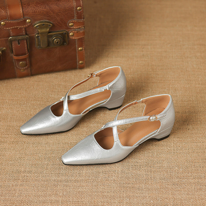 Quela Genuine Leather D'Orsay Heels