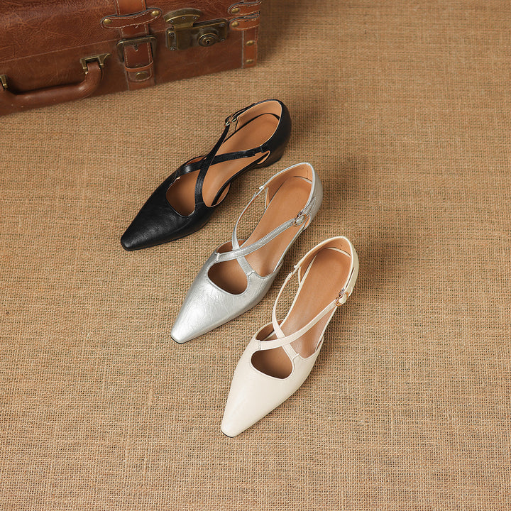Quela Genuine Leather D'Orsay Heels