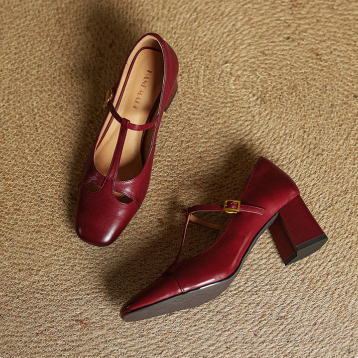 Alysa Genuine Leather Heels