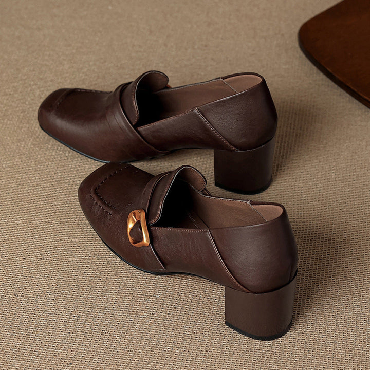 Sazia Genuine Leather Heels