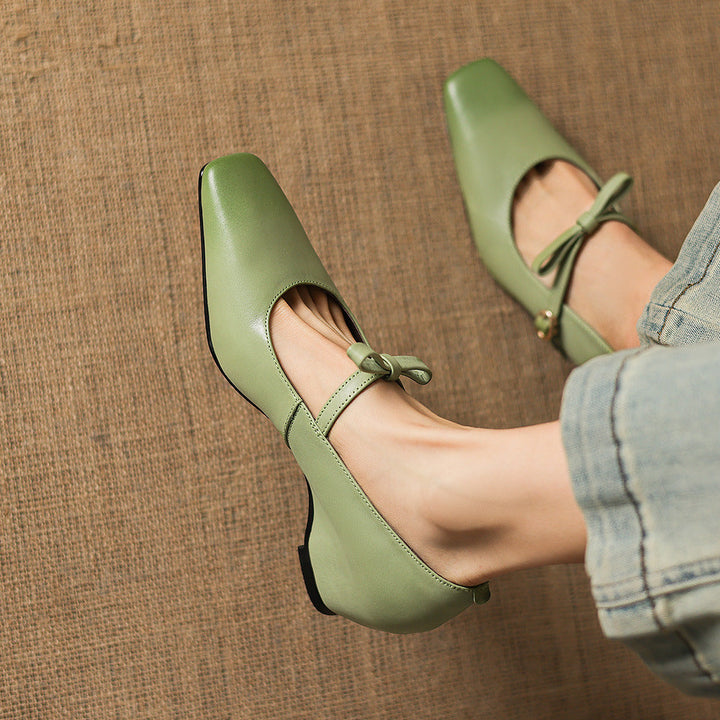 Dalia Genuine Leather Mary Jane Heels