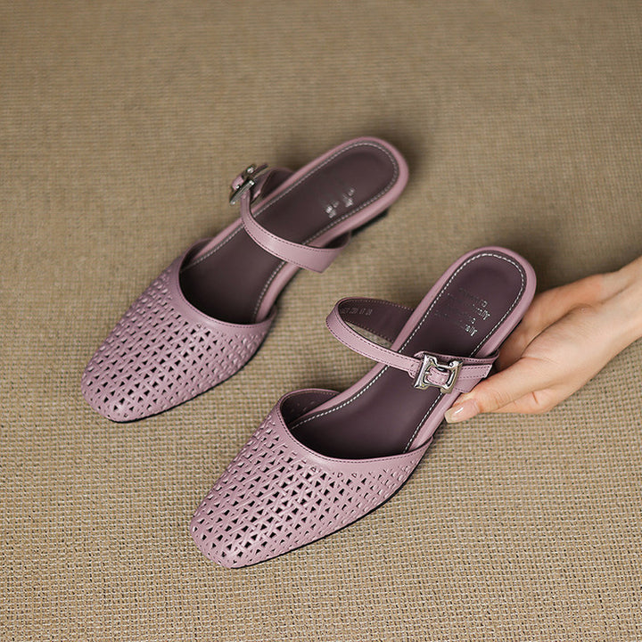 Nilda Genuine Leather Mules