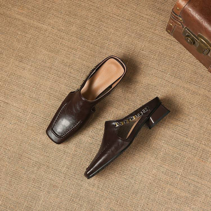 Vyla Genuine Leather Mules
