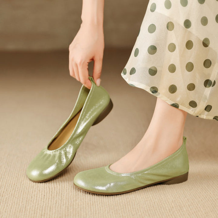 Ozela Genuine Leather Flats