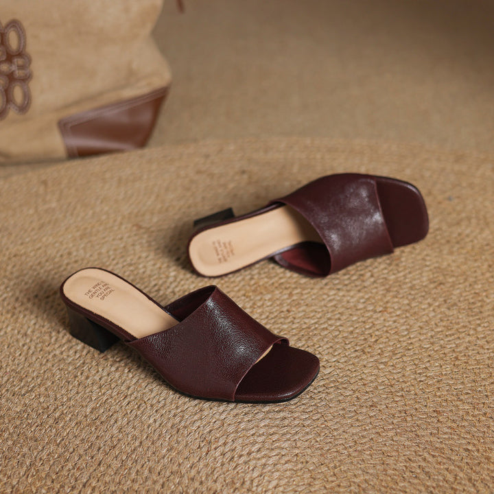 Lomar Genuine Leather Mules