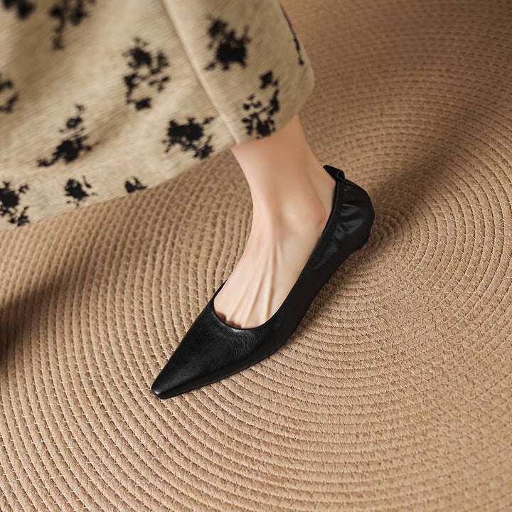 Belin Genuine Leather Pointed-Toe Pumps