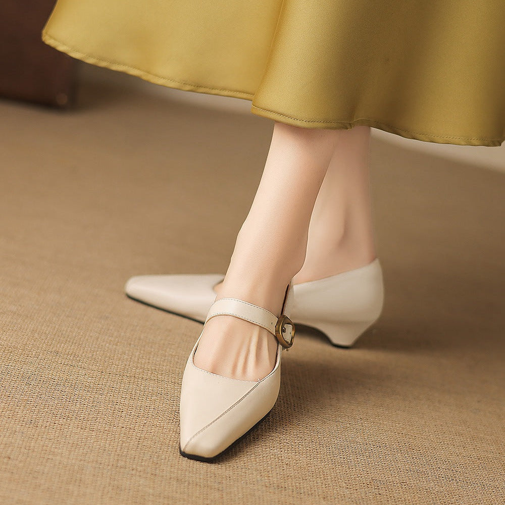 Zorae Leather Mary Jane Heels