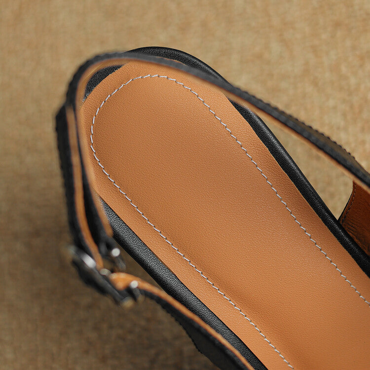 Ezzy Genuine Leather Heels