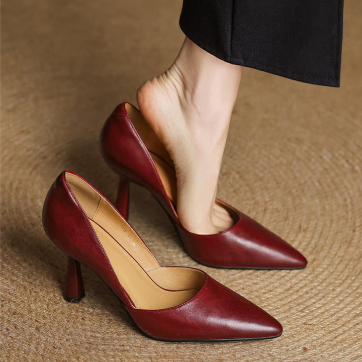 Naila Genuine Leather Heels