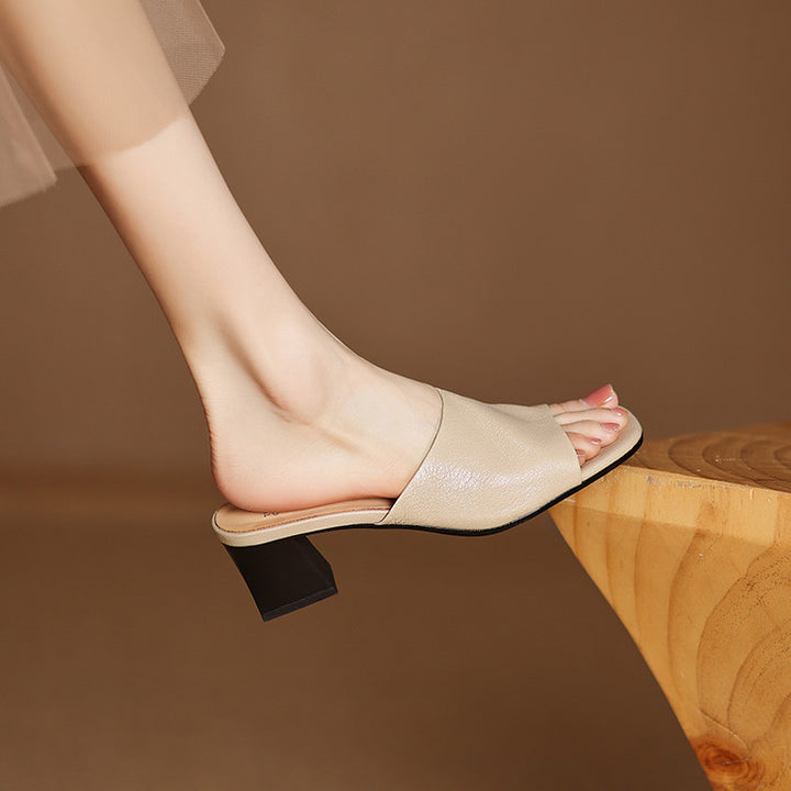 Lomar Genuine Leather Mules