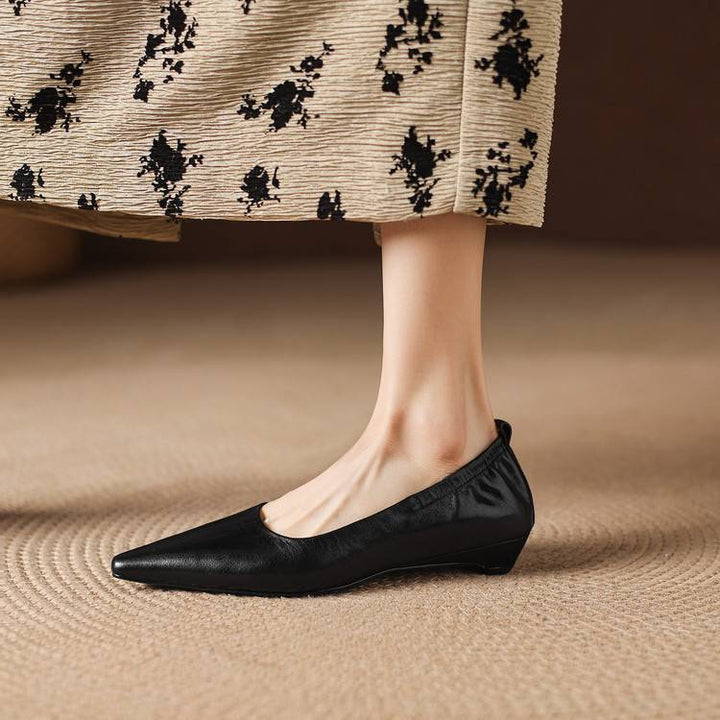 Belin Genuine Leather Pointed-Toe Pumps