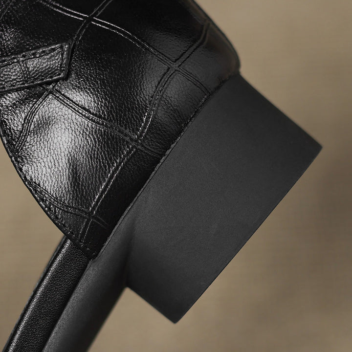 Elira Genuine Leather Pointed Heels