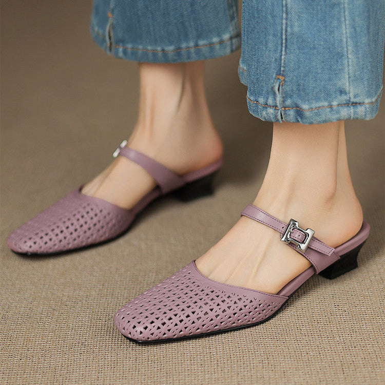 Nilda Genuine Leather Mules