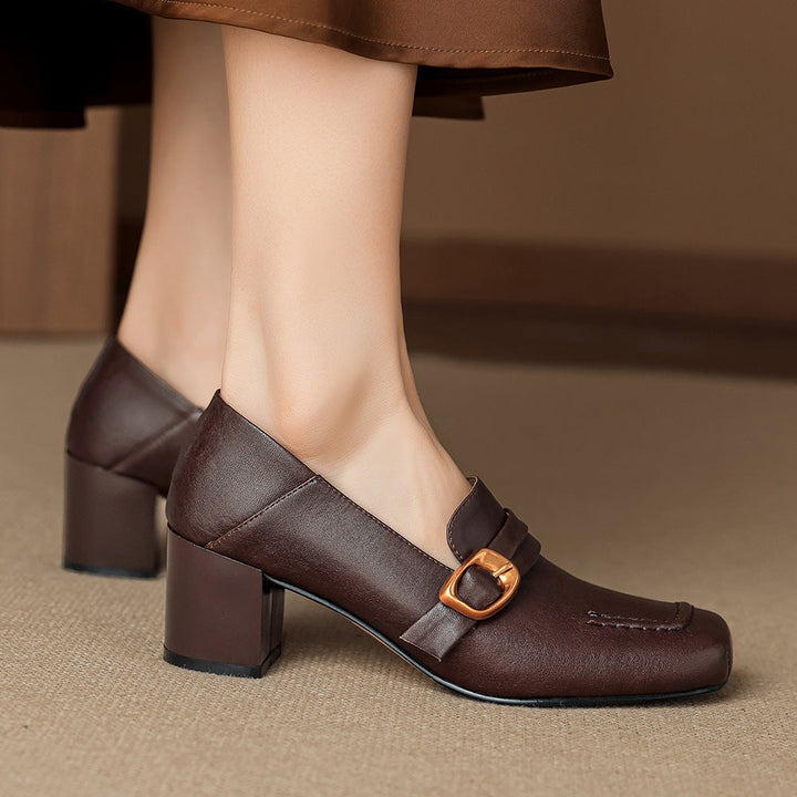 Sazia Genuine Leather Heels