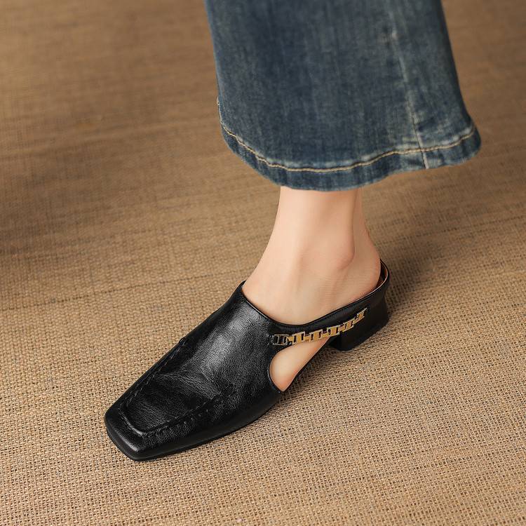 Vyla Genuine Leather Mules