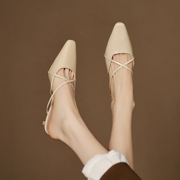 Gloria Genuine Leather Mules