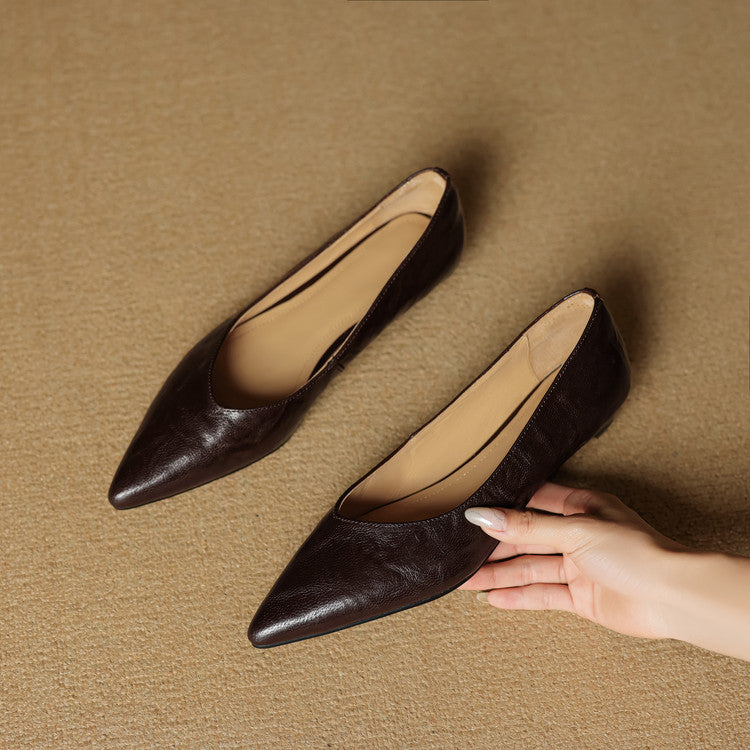 Fauna Genuine Leather Flats