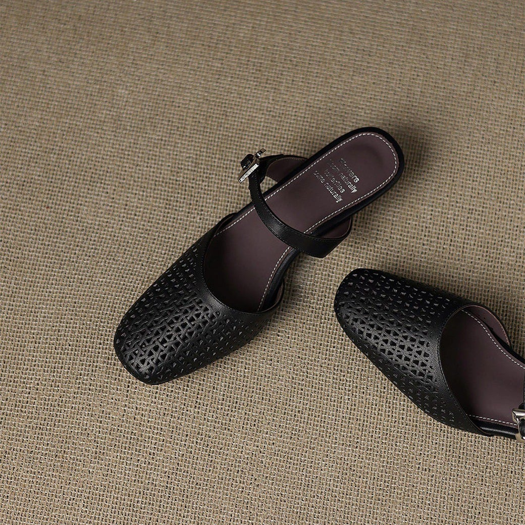 Nilda Genuine Leather Mules