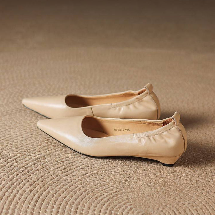 Belin Genuine Leather Pointed-Toe Pumps