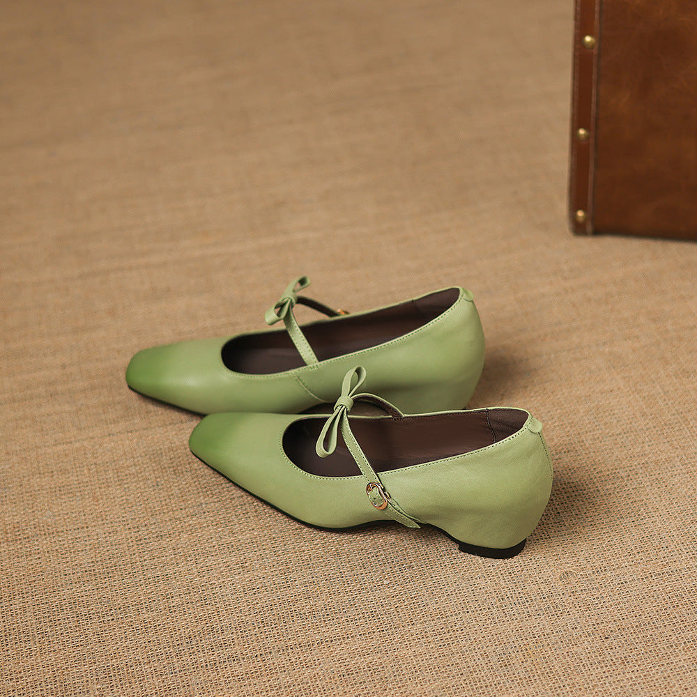 Dalia Genuine Leather Mary Jane Heels