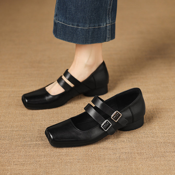 Paxie Genuine Leather Heels