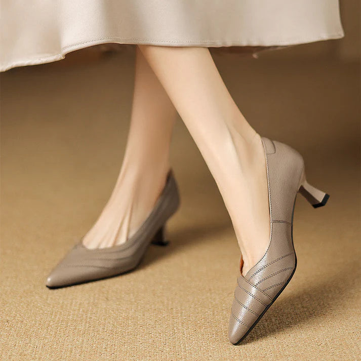 Vela Genuine Leather Heels
