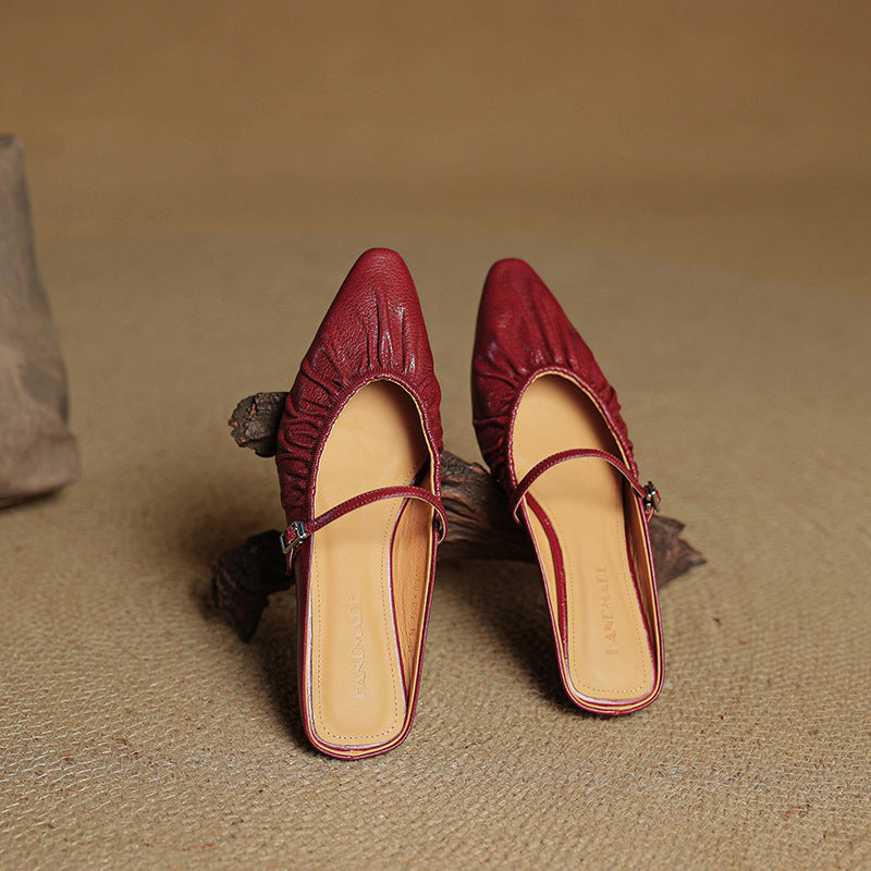 Orena Genuine Leather Mules