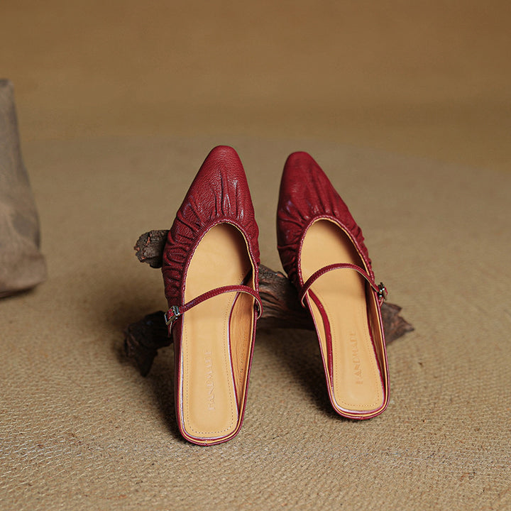 Orena Genuine Leather Mules
