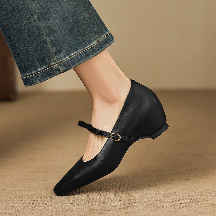 Dalia Genuine Leather Mary Jane Heels