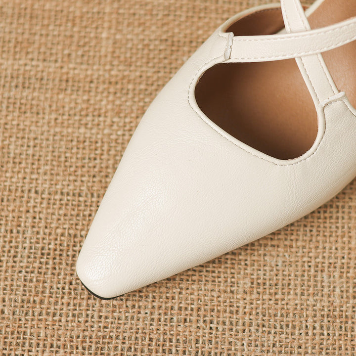Quela Genuine Leather D'Orsay Heels