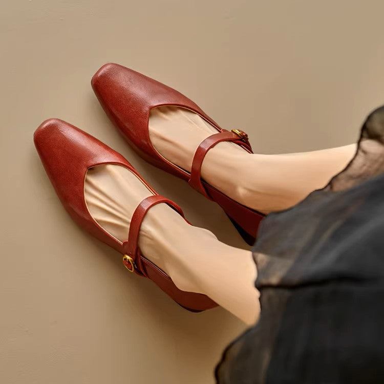 Felya Genuine Leather Heels