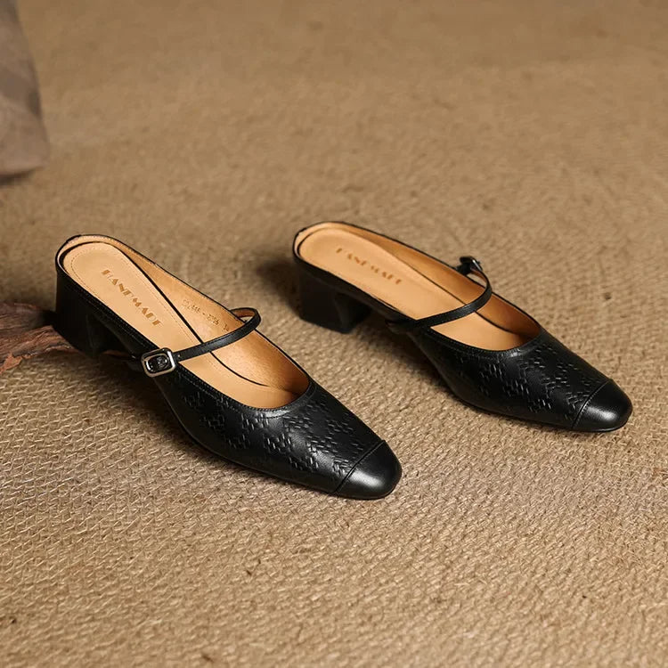 Becky Genuine Leather Mules