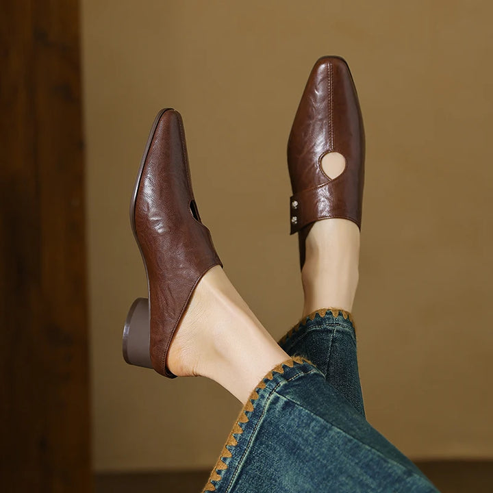 Olga Genuine Leather Mules