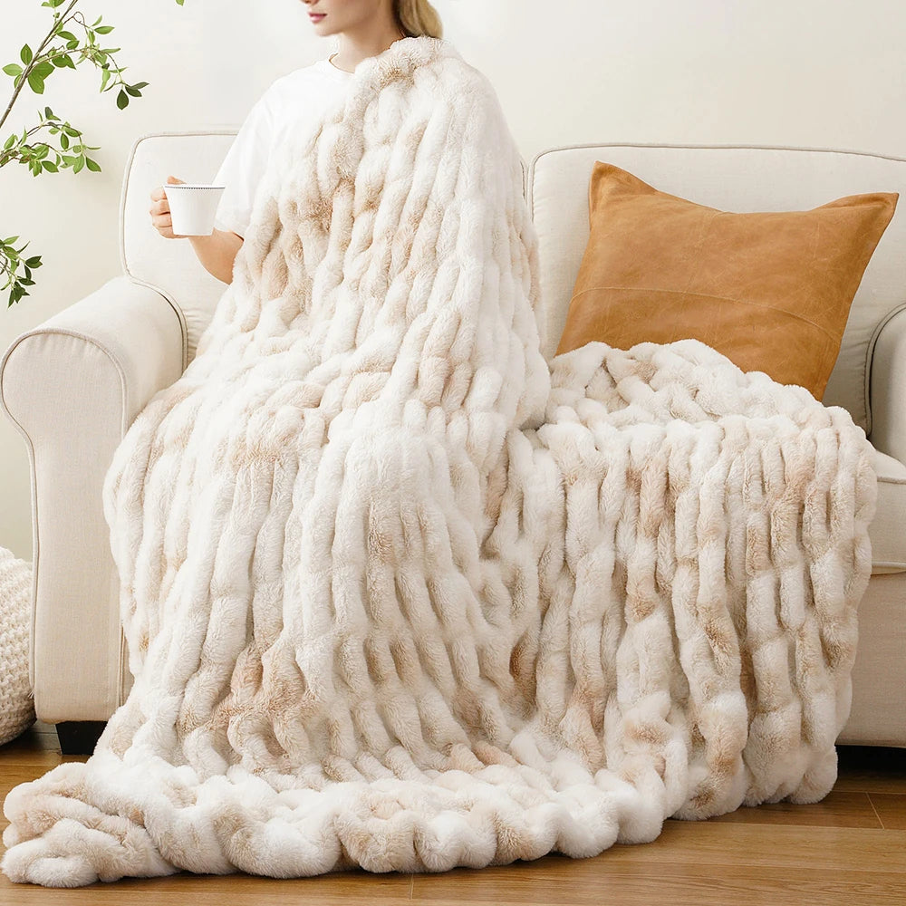 Faux Fur Throw Blanket