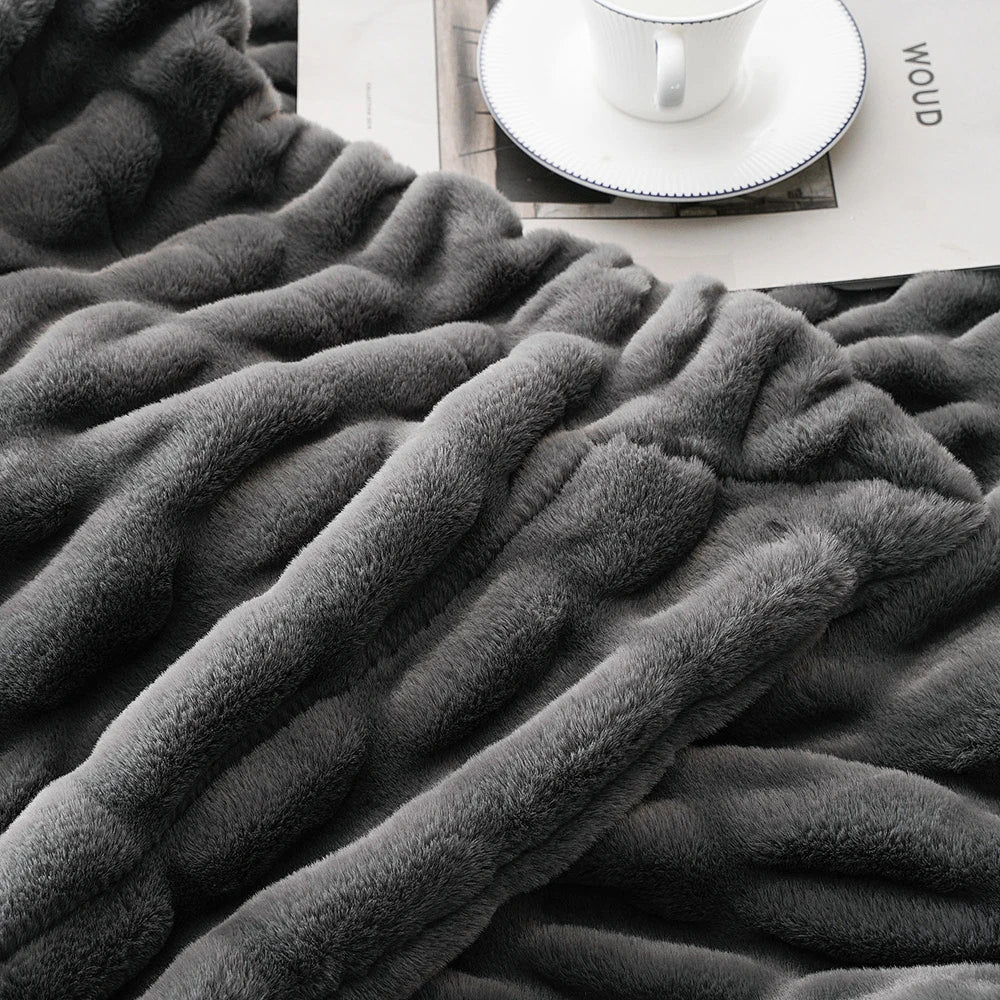 Faux Fur Throw Blanket