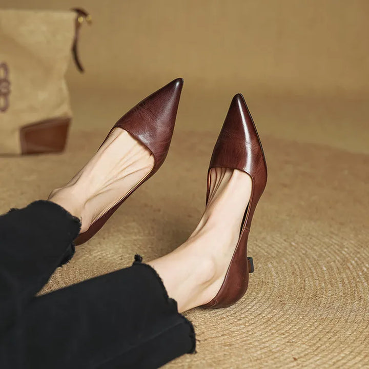 Yanil Genuine Leather Heels