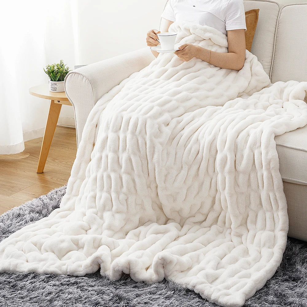 Faux Fur Throw Blanket