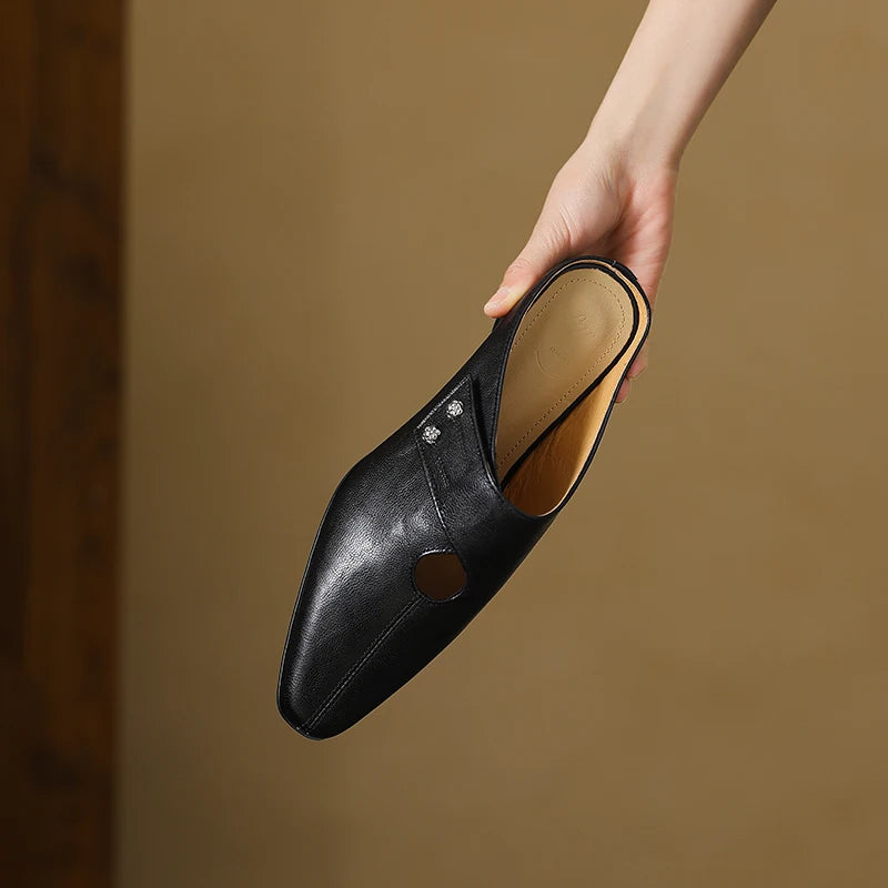 Olga Genuine Leather Mules