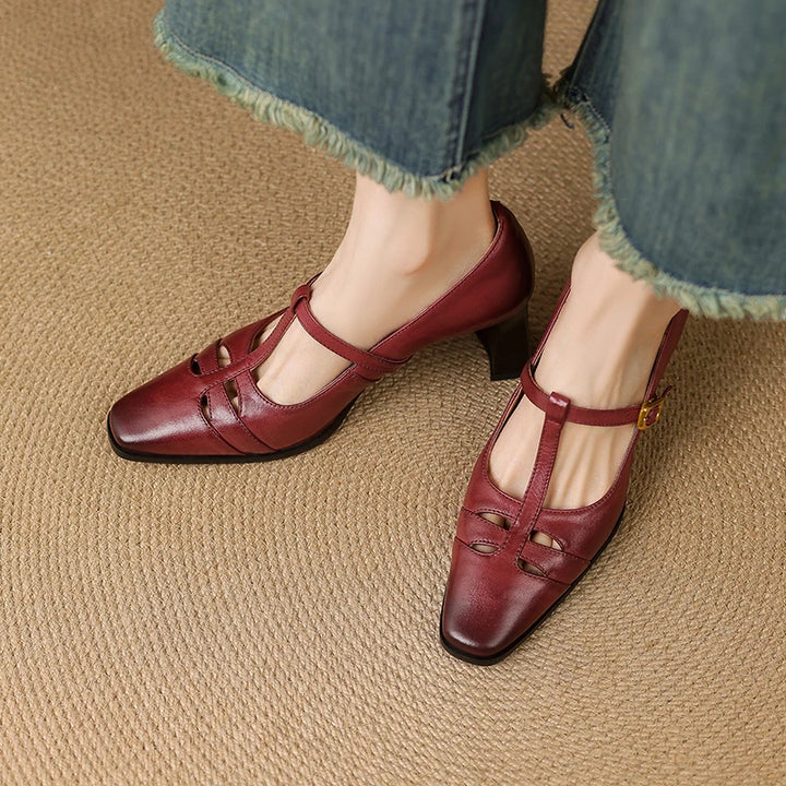 Tyla Genuine Leather Heels