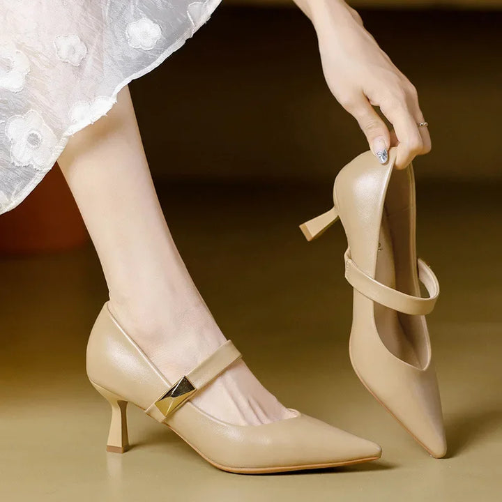 Melta Genuine Leather Heels