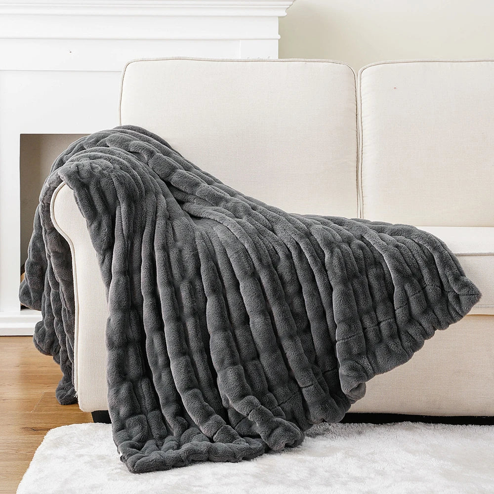 Faux Fur Throw Blanket