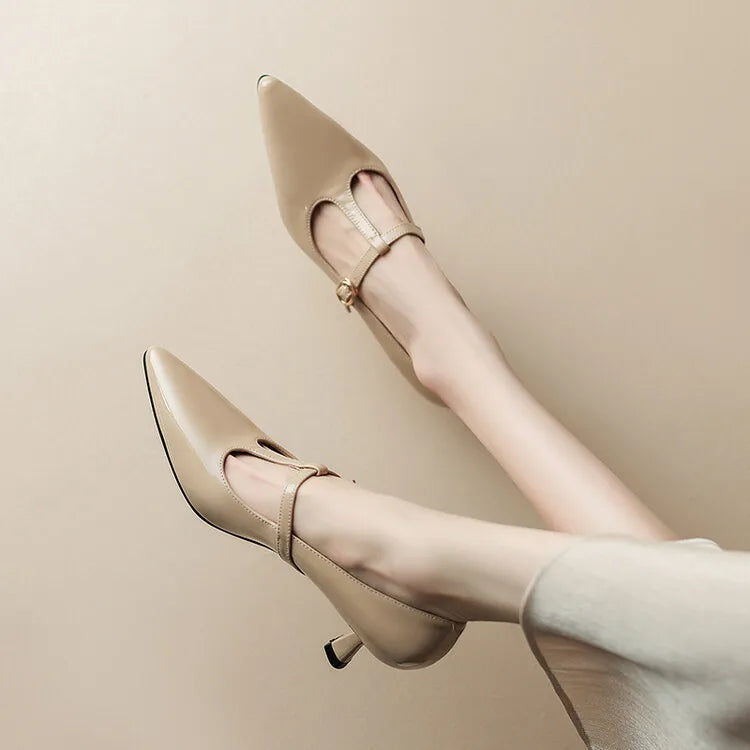 Rabeca Genuine Leather Heels