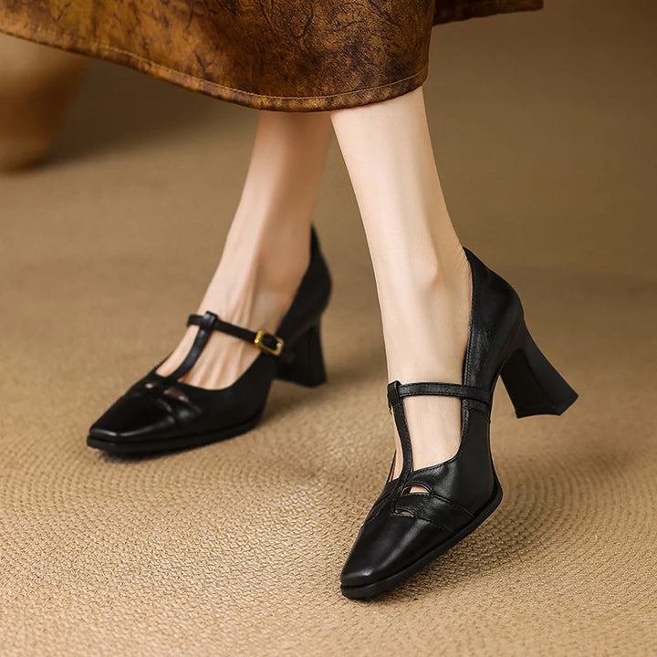 Tyla Genuine Leather Heels