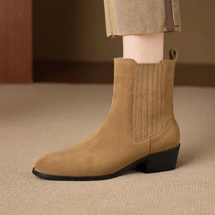 Nina Cow Suede Leather Boots — photo 9