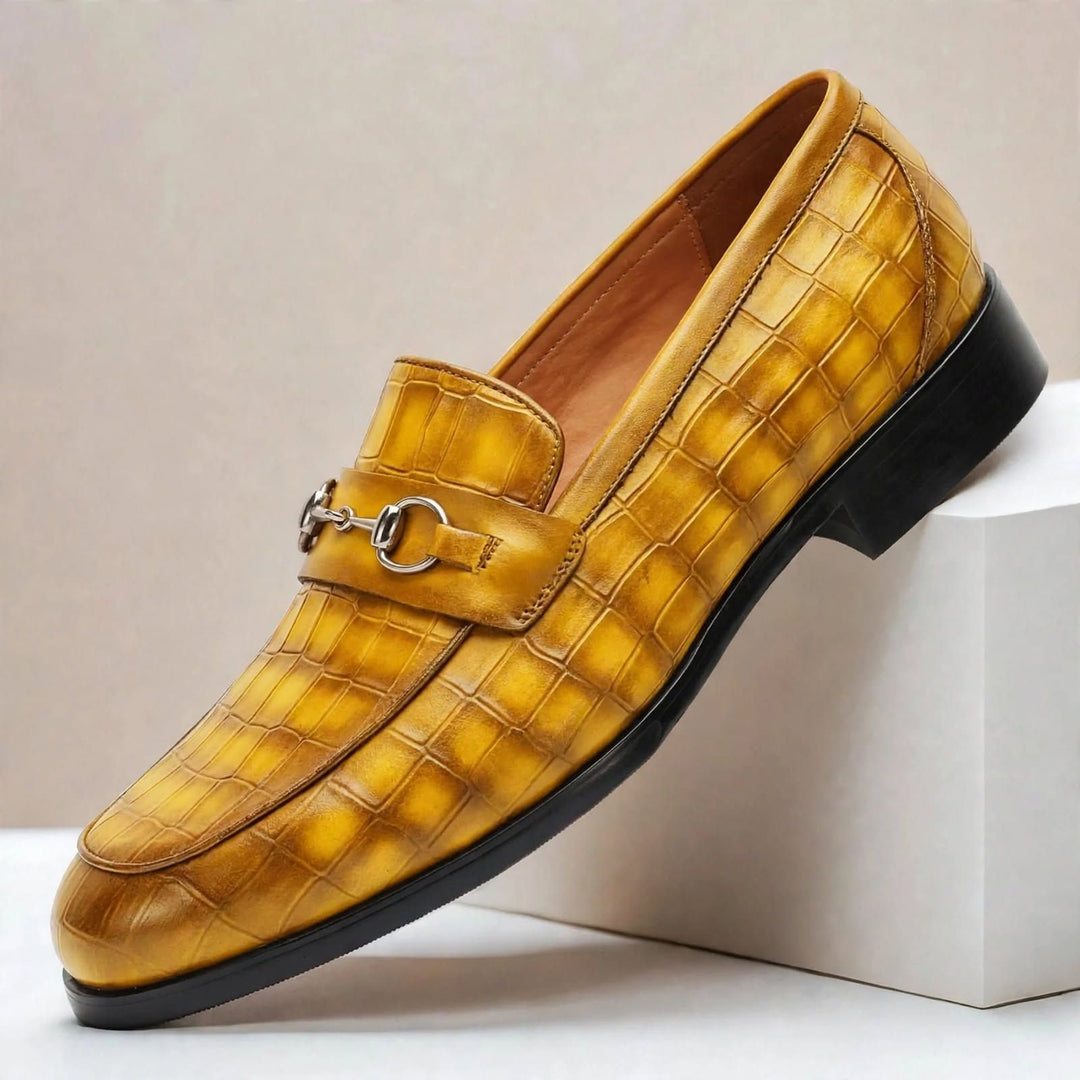 Hollis Textured Cowhide Loafers — photo 1
