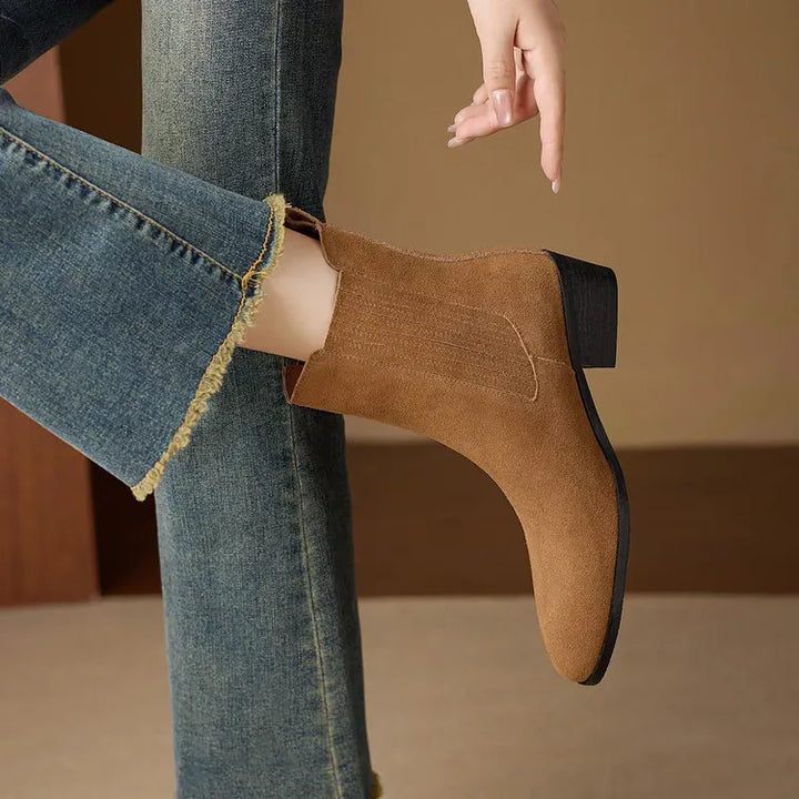 Nina Cow Suede Leather Boots — photo 14