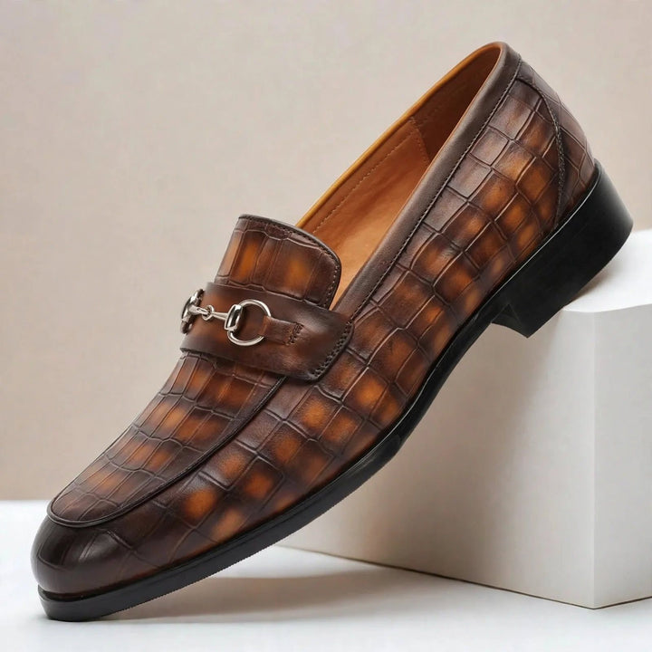 Hollis Textured Cowhide Loafers — photo 2