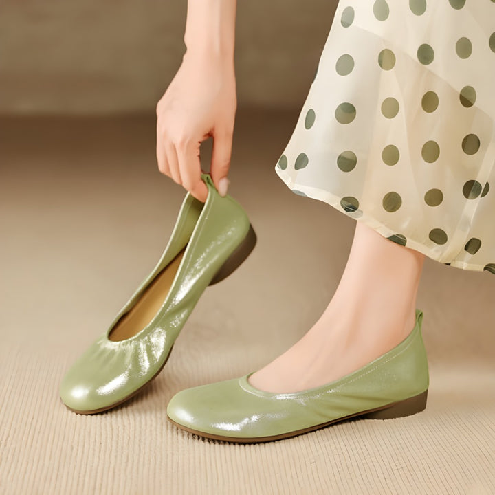 Ozela Genuine Leather Flats