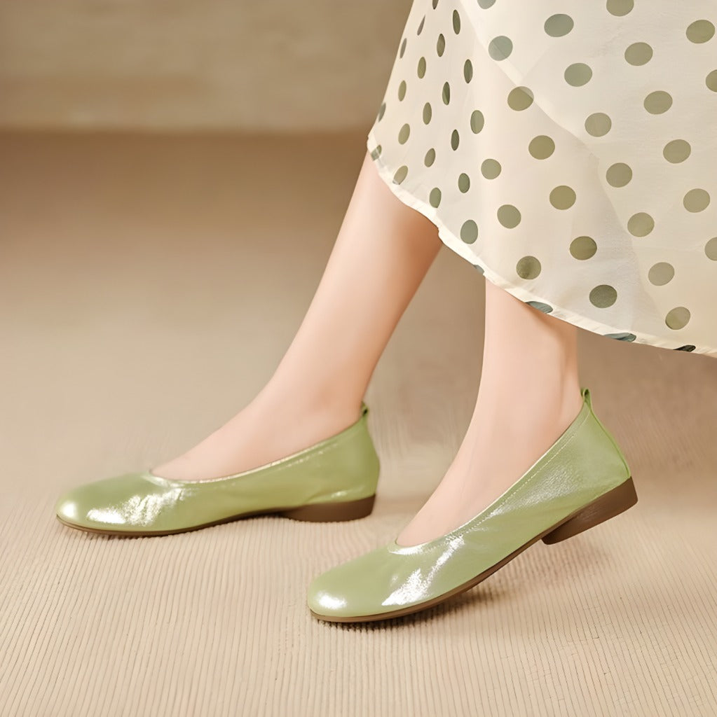 Ozela Genuine Leather Flats